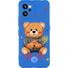 Trendexa S19 Max Pro ile Uyumlu Baskılı Kamera Korumalı Silikon Kılıf, Mavi