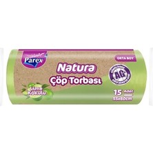 Trendexa Natura Çöp Torbası, Orta Boy, 15'li