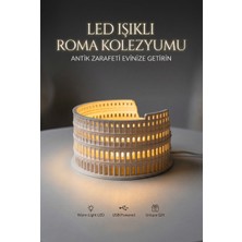 Muffy Stvdio LED Işıklı Roma Kolezyum Gece Lambası – Antik Tasarım USB Bağlantılı Dekoratif Masa Lambası