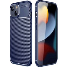 Marsilyan™- Apple Iphone 14 Kılıf Auto Focus Karbon Kapak - Lacivert