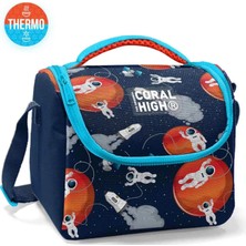 Bereketli Store Coral High Astronot Desenli Beslenme Çantası | Çocuk Beslenme Çantası 11893