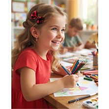 Pegu Minik Düşler Serisi , Tek ' Li Bordo Saten Kurdele Fiyonk Saç Tokası , Pens Toka . Okul Öncesi , Okul, Ilkokul , Çocuk ve Genç Toka ..
