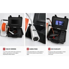 Horasan Makina Hilti Karot Kamera Extra 25 mt Çantalı Extra Kablolu Extra Ledli Horasan Makina Çift Kameralı