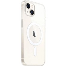 Marsilyan™- Apple Iphone 14 Kılıf Magneticsafe Şeffaf Silikon - Şeffaf