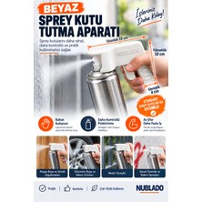 Nublado Beyaz Renk Sprey Kutu Tutma Aparatı Ergonomik Sprey Boya Tabancası Sert Plastik Tetikli Aerosol Sprey Başlık Tutucu Boya Vernik Oto Bakım Temizlik Uyumlu 15X10X4 cm