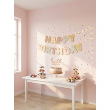 My Paper Craft Macaron Happy Birthday Banner - Soft Pastel Tonlar Doğum Günü Yazısı