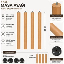 Bozkurt Cnc Sehpa Bağlantı Aparatı ve Sehpa Ayakları 4 Adet Kayın Ağacı