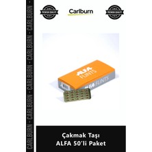 Carlburn Özel Üretim Dayanıklı Kaliteli Standart Çakmaklar Uyumlu Kıvılcım Gücü Çakmak Taşı Alfa 50’li Paket