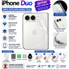 Astakos Iphone Duo Uyumlu Şeffaf Nano Hidrojel Darbe Emici Çizilme Önleyici Telefon Arka Kaplama Tpu Film