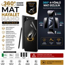 Astakos iPhone 17 Pro Max - 18 Pro Max ile Uyumlu 360° Mat Hayalet Kendini Onaran Nano Kırılmaz Darbe Emici Ekran Koruyucu Tpu Film