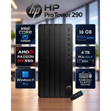 Hp Pro Tower 290 G9 Intel Core I5-13500 16 GB Ddr4 4 Tb SSD Radeon Rx 550 Windows 11 Pro Masaüstü Bilgisayar 623Y0ETRX550RNP04