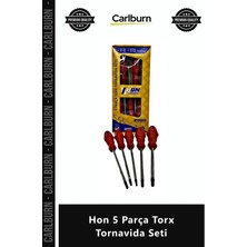 Carlburn Özel Üretim Profesyonel Dayanıklı Çelik T15 T20 T25 T30 T40 Takım Hon 5 Parça Torx Tornavida Seti