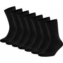 İkonik Socks Erkek 6’lı Klasik Düz Siyah Çorap Ekonomik Paket