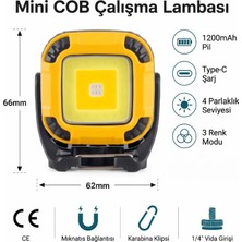 İdragon Idragon W8129-1 Şarjlı Cob LED Çalışma Lambası (Mıknatıslı & Askı Klipsli Acil Durum Feneri)