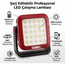 İdragon Idragon CM-803 Şarjlı Profesyonel LED Çalışma Lambası - 2200 Lümen, Powerbank Özellikli, Mıknatıslı ve Askılı Projektör Kamp & Atölye Feneri