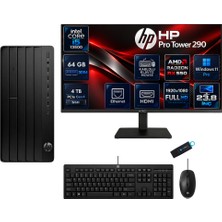 Hp Pro Tower 290 G9 Intel Core I5-13500 64 GB Ddr4 4 Tb SSD Radeon Rx 550 23.8'' Full Hd IPS Windows 11 Pro Masaüstü Bilgisayar + Monitör 623Y0ETRNP12