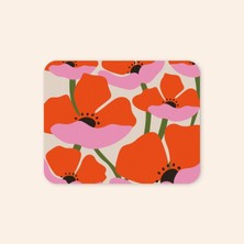 Tabloe Modern Retro Çiçek Desenli Premium Renkli Mouse Pad - 23X19 cm - Kaydırmaz Tabanlı Kaliteli Mousepad