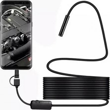 Pileli Store Vtn-02 Endoskop Yılan Video Kamera Led’li 2 Metre 7 mm Sert Kablo Su Geçirmez