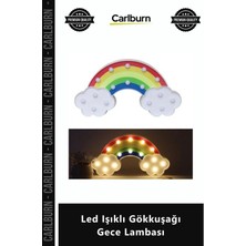 Carlburn Özel Üretim Dekoratif Gün Işığı Pilli Duvar Tipi Masaüstü Portatif LED Işıklı Gökkuşağı Gece Lambası