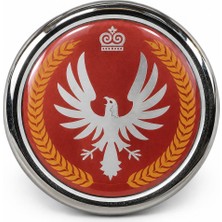 Ventoze Çift Kartal Desenli Elite Arma 4 cm Araç Motor Bisiklet Sticker
