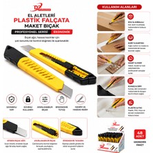 Store 48 Adet Eko Plastik Falçata Maket Bıçak Sarı