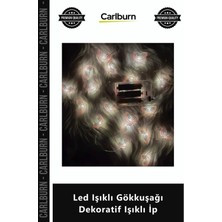 Carlburn Özel Üretim 3 Metre 20 Li Pilli Duvar Süsü Oda Aydınlatma Ambiyans LED Işıklı Gökkuşağı Dekoratif Iş