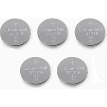 CR1216 Süper Lityum 3V 5’li Kart Düğme Pil