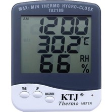 Store PM-6233 Dijital Termometre Oda Tipi Ekranlı Sıcaklık Saatli Nem Ölçer