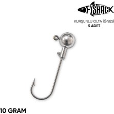Jighead - Zoka - Kurşunlu Olta Iğnesi - Gümüş - 5 Adet - 10 gr