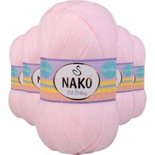 Pileli Store 5 Adet Elite Baby El Örgü Ipi Tüylenmeyen Bebek Yünü Soft Pembe 2892