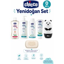 Chicco Yenidoğan Banyo Bakım Seti 0 Ay ve Üzeri ( Şampuan-Sabun-Pişik Kremi-Pudra-Masaj Yağı-Tırnak Seti)