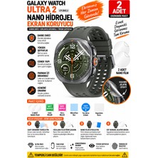 Astakos Samsung Galaxy Watch Ultra 2 Uyumlu Şeffaf Nano Hidrojel Kırılmaz Darbe Emici Ekran Koruyucu Tpu Film