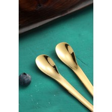 Store 304 Çelik 6 Adet Gold Lüx Modern Çay Kaşığı Kahve Fincan Kaşığı CIN581SR-6