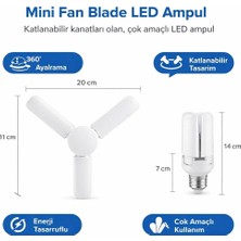3 Kollu Katlanabilir LED Tavan Ampulü E27 Duy Uyumlu Yüksek Parlaklık Enerji Tasarruflu Modern Ta