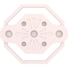 Motifpiyer Hazır Spotlu Tavan Paneli Lina Kübiz-Modern LED Uyumlu Tavan Göbeği/Mono Diş Çitalı