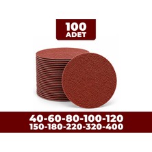 Zenflex Kahverengi Cırt Zımpara 115 mm | 40-60-80-100-120-150-180-220-320-400 Kum | 100 Adet