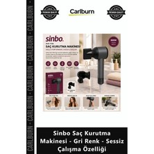 Carlburn Özel Üretim Shd 1706 800W Hızlı Fön Sinbo Saç Kurutma Makinesi Gri Renk Sessiz Çalışma Özelliği