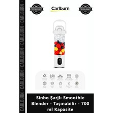 Carlburn Özel Üretim Buz Kırıcı Güçlü 4500MAH Sinbo Şarjlı Smoothie Blender Taşınabilir 700 ml Kapasite
