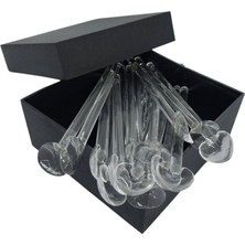 Store Kutulu 15 Adet Cam Karıştırma Kaşığı, Kahve Çay Kaşıkları, Buzlu Çay Kaşığı, Baharat Şeker Kaşığı, Hediyelik Cam Kaşık, Ev Ofis Işyeri Için 11CM