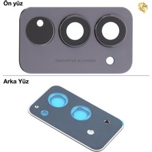 Arsking Xiaomi Redmi 15 Kamera Lensi Full Siyah Kamera Camı Çerçeveli Kamera Lens Kapağı Kamera Çerçevesi