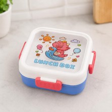 Store 3 Bölmeli Paslanmaz Çelik Çocuk Beslenme Kabı, Kilitli Lunch Box,kırmızı