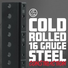 Store Rackworks Ağır Hizmet Tipi Çelik Raf Ray Seti; 12U Raf Boyutu (GRW-RACKRAIL-12U)