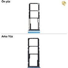 Arsking Xiaomi Redmi 10C Sim Tepsisi Çiftli Okyanus Mavi Çift Hatlı Dual Sim Sim Yeri Sim Kızağı Sim Kart Yuvası