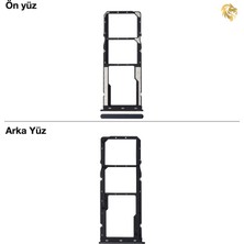 Arsking Xiaomi Redmi 10C Sim Tepsisi Çiftli Gri Çift Hatlı Dual Sim Sim Yeri Sim Kızağı Sim Kart Yuvası