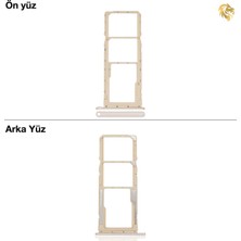 Arsking Xiaomi Redmi 7A Sim Tepsisi Çiftli Altın Çift Hatlı Dual Sim Sim Yeri Sim Kızağı Sim Kart Yuvası