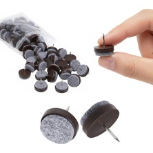 Store Çivili Keçeli Plastik Poligrit (25 Adet) Mobilya Masa Sandalye Parke Laminat Zemin Koruyucu Pabuç