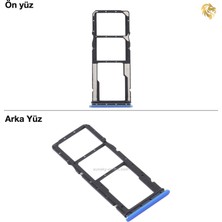 Arsking Xiaomi Redmi 9A Sim Tepsisi Çiftli Mavi Çift Hatlı Dual Sim Sim Yeri Sim Kızağı Sim Kart Yuvası