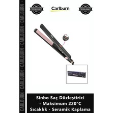Carlburn Özel Üretim Profesyonel Hızlı Sinbo Saç Düzleştirici Maksimum 220°C Sıcaklık Seramik Kaplama