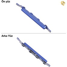 Arsking Xiaomi Redmi 9 Tuş Takımı Mavi Yan Tuş Takımı Açma Kapama Tuşu Ses Tuşu Power Tuşu Yan Buton