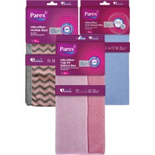 Parex Mikrofiber 3'lü Mutfak ve Çok Amaçlı Bez Seti
